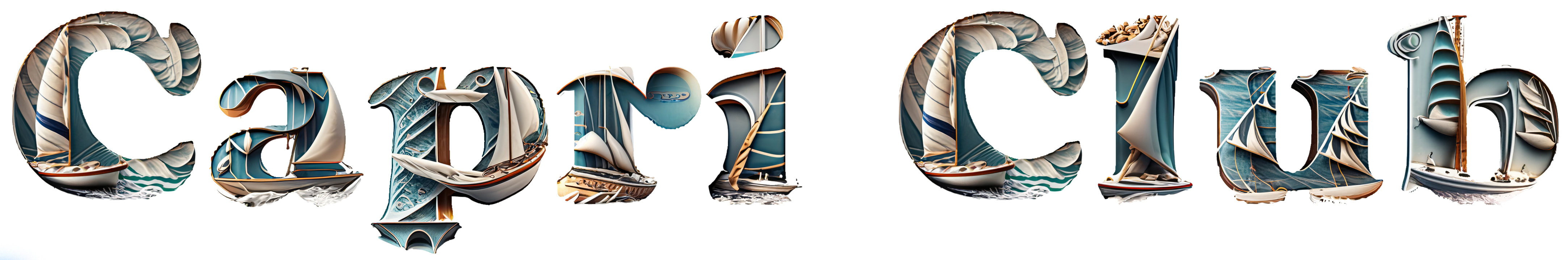 Capri Club artwork created from sailboat imagery